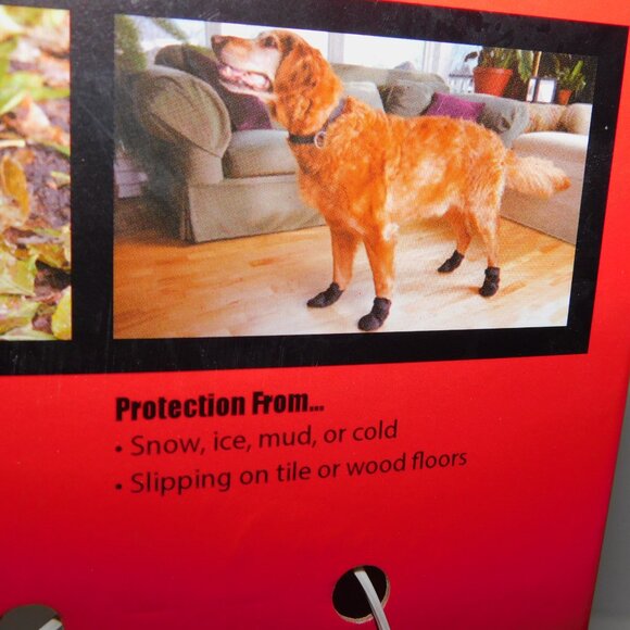 Ultra Paws Durable Dog Boots Paw Protection Size 8 Large Red Black UNUSED - Picture 9 of 9